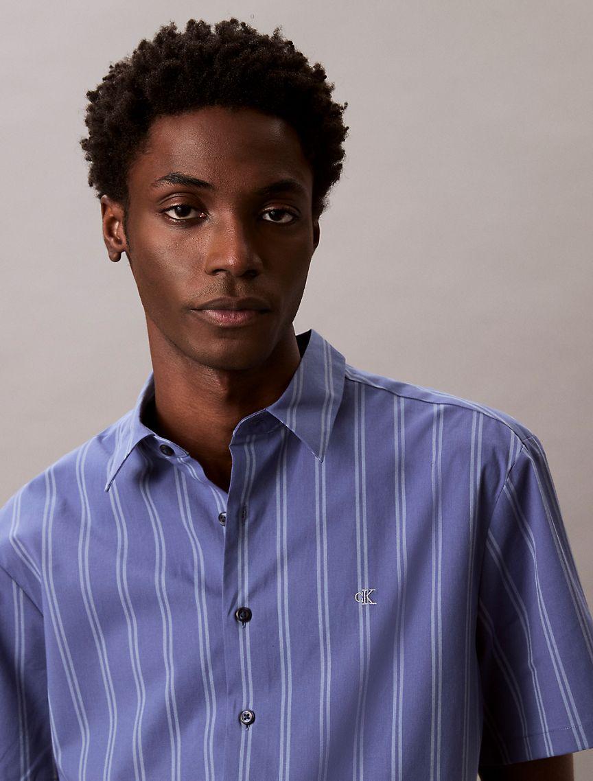 Poplin Stripe Classic Button-Down Shirt  Product Image