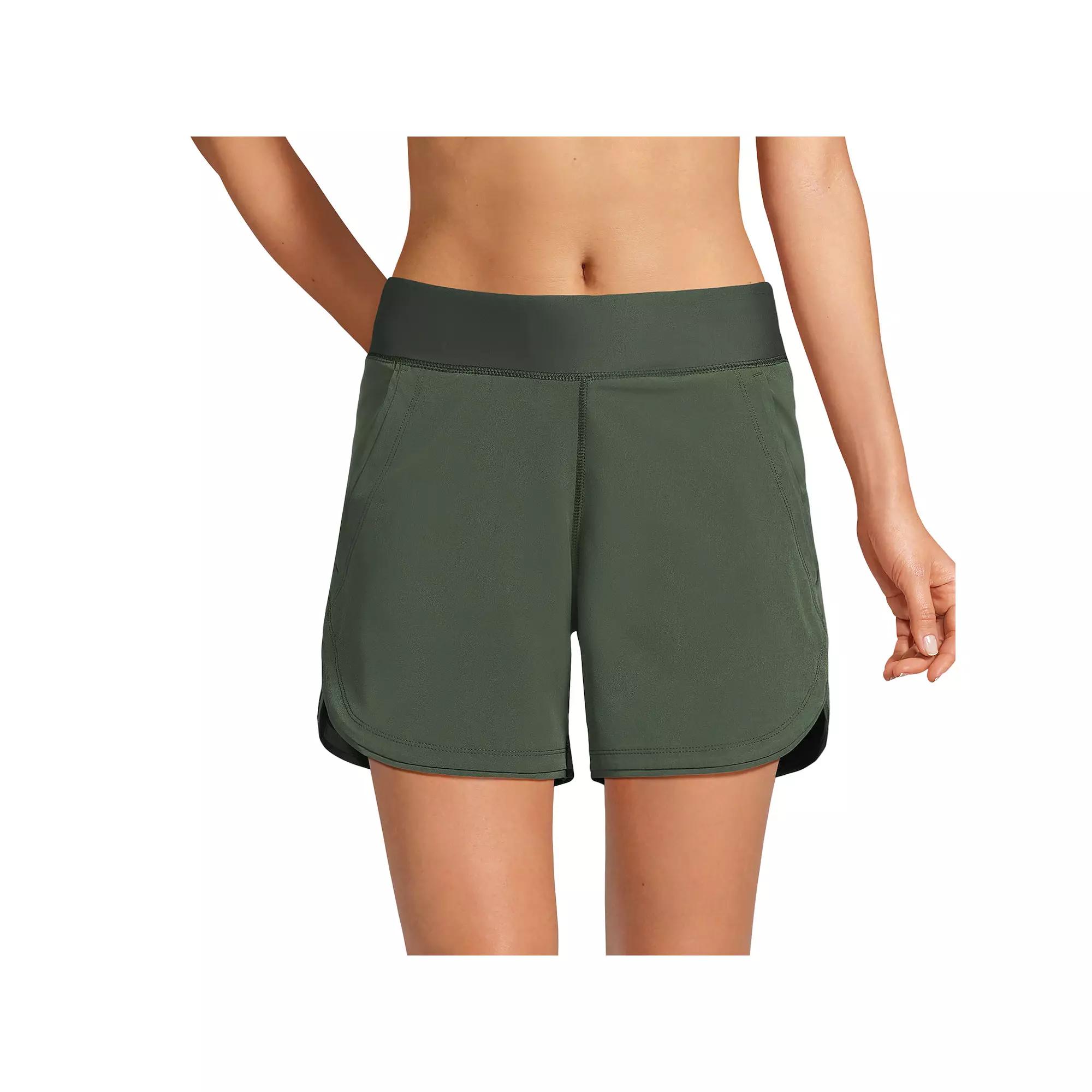 Women's Lands' End 5" Quick Dry Swim Shorts With Panty,  Product Image