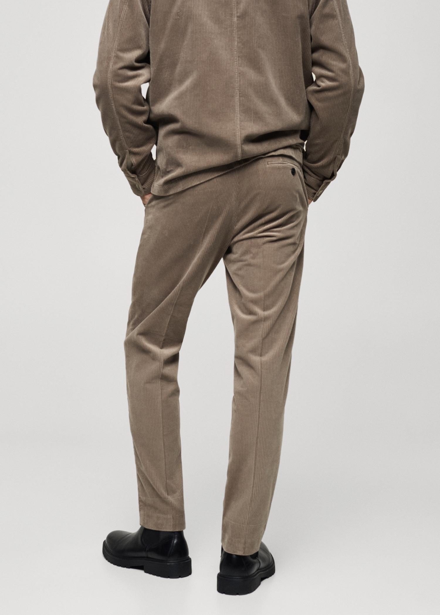 Corduroy regular-fit pants - Men | MANGO USA Product Image