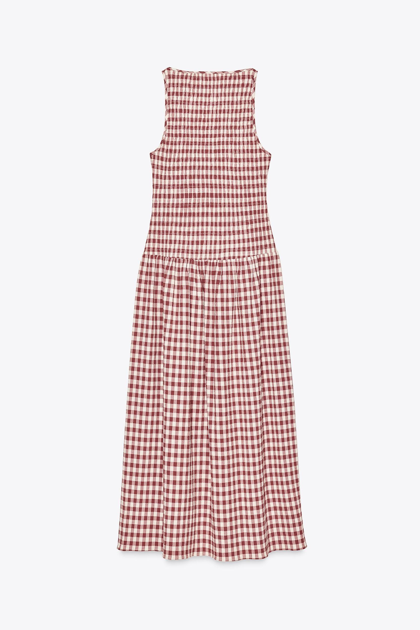 GINGHAM MIDI DRESS Product Image