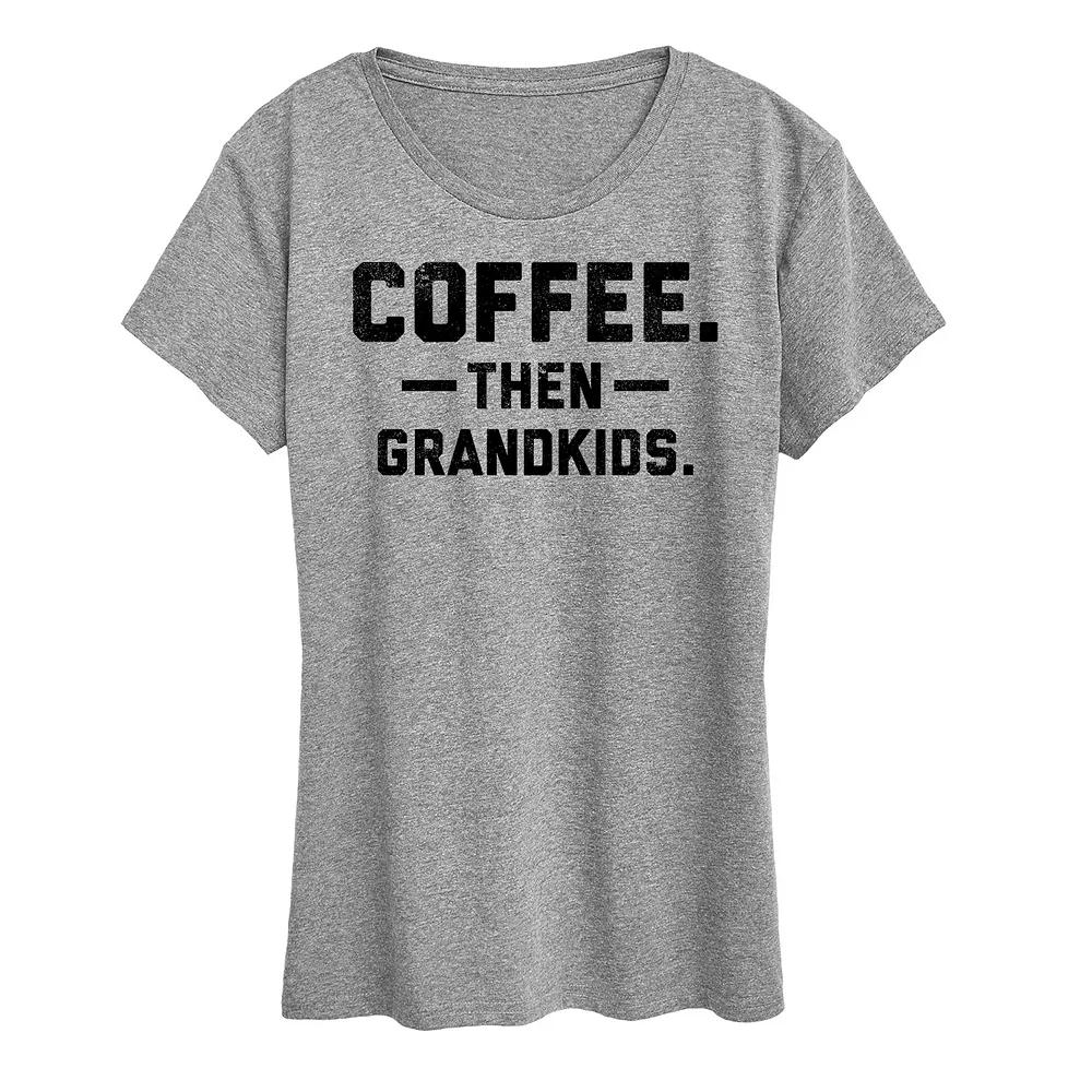 Women's Coffee Then Grandkids Graphic Tee,  Product Image
