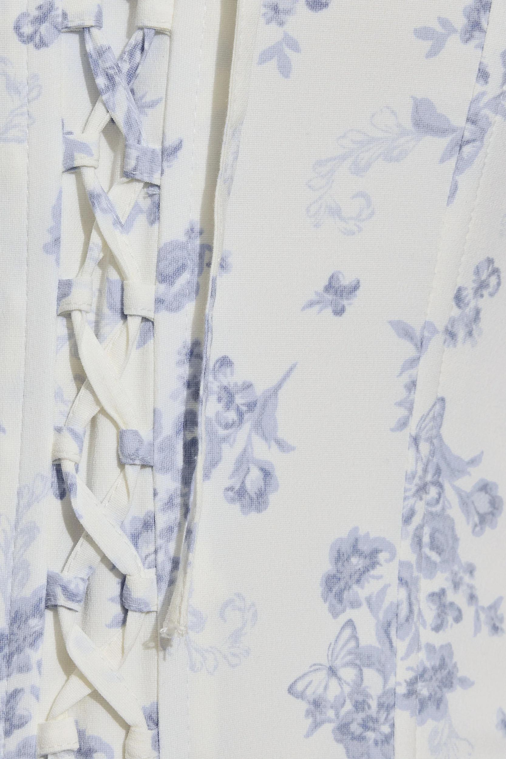 Lace Trim Lace Up Corset Product Image