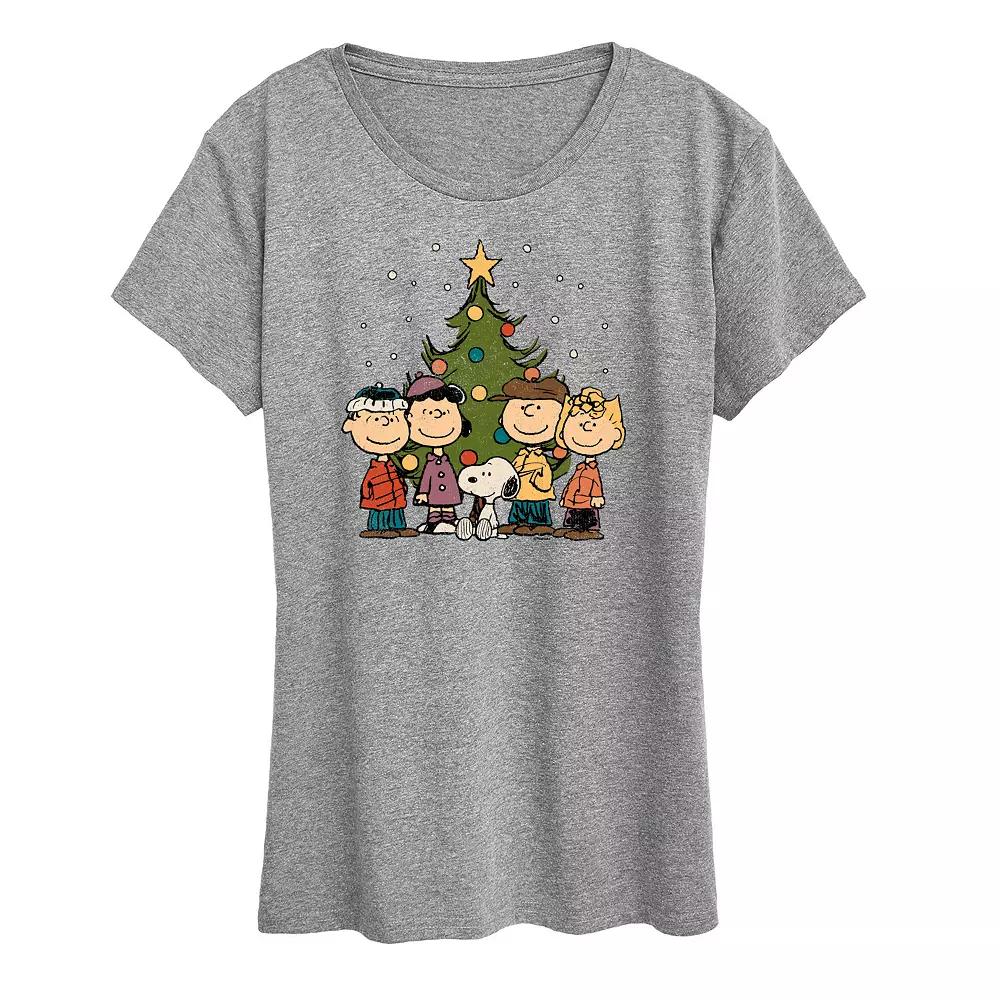 Women's Peanuts Christmas Group Graphic Tee,  Product Image