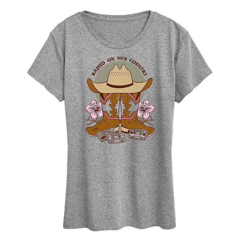 Women's Raised On 90's Country Graphic Tee,  Product Image
