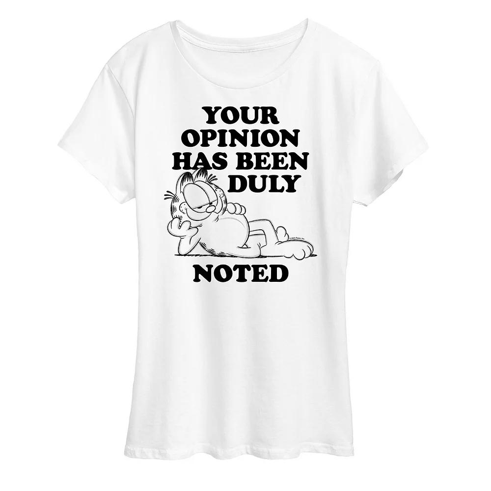 Women's Garfield Duly Noted Graphic Tee, Girl's,  Product Image