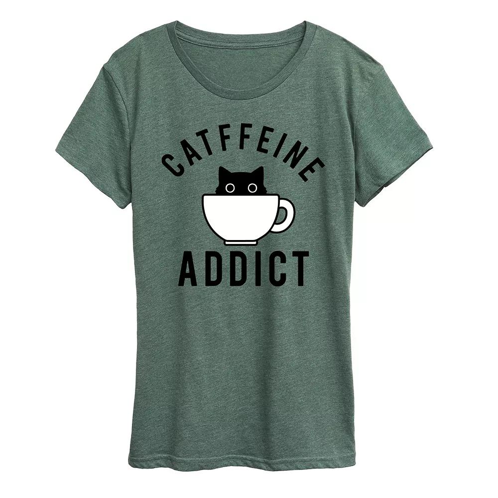 Women's Catffeine Addict Graphic Tee,  Product Image