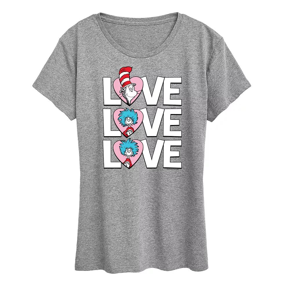 Women's Dr. Seuss Love Stacked Graphic Tee,  Product Image