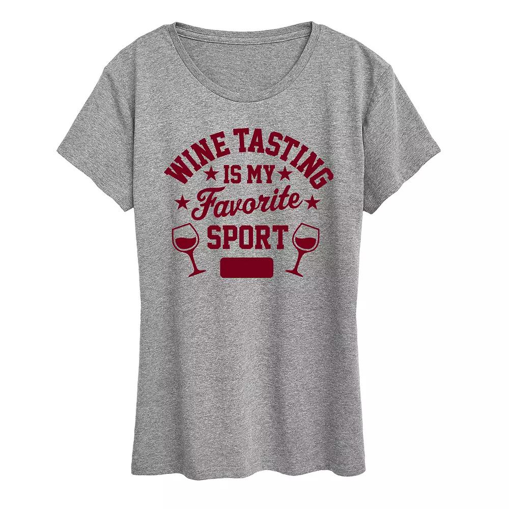 Women's Wine Tasting Favorite Sport Graphic Tee, Girl's,  Product Image