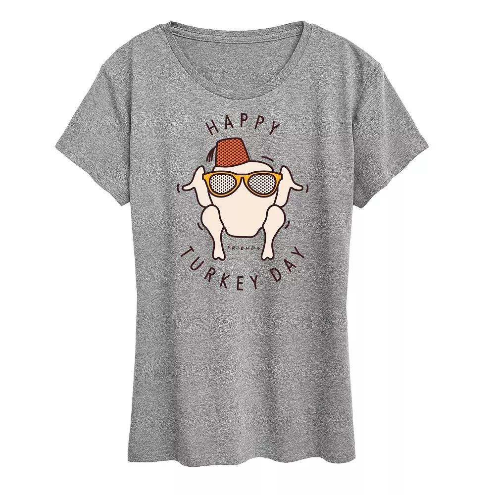 Women's Friends Happy Turkey Day Graphic Tee, Girl's,  Product Image