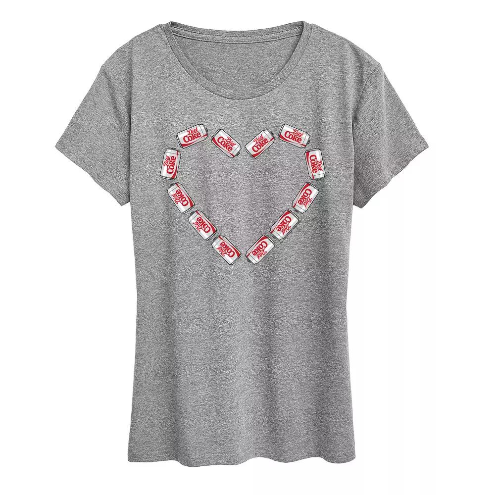 Women's Diet Coke Can Heart Graphic Tee,  Product Image