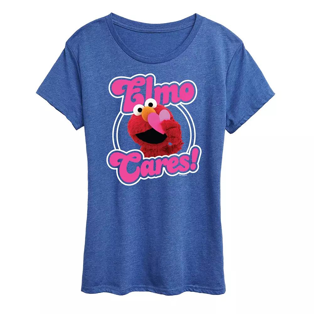 Women's Sesame Street Elmo Cares Graphic Tee,  Product Image