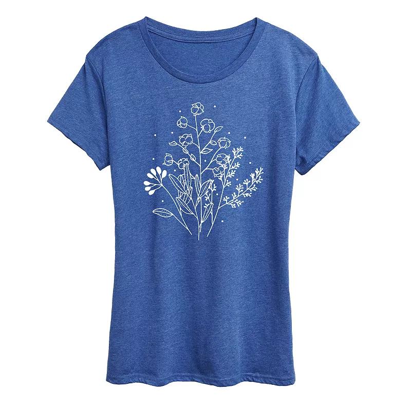 Women's Fall Flowers Graphic Tee,  Product Image