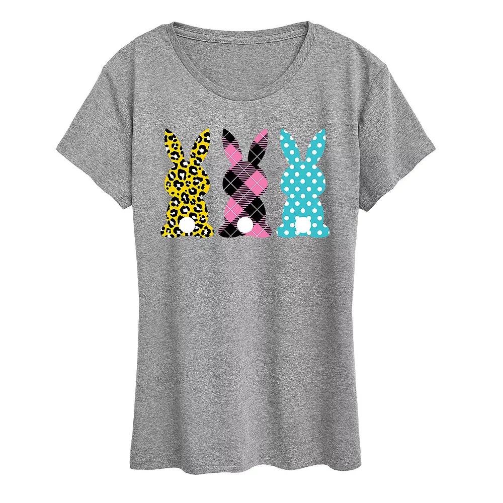 Women's Patterned Bunnies Graphic Tee,  Product Image