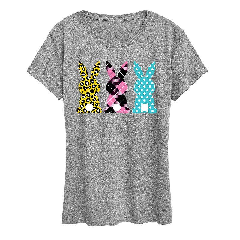 Women's Patterned Bunnies Graphic Tee,  Product Image