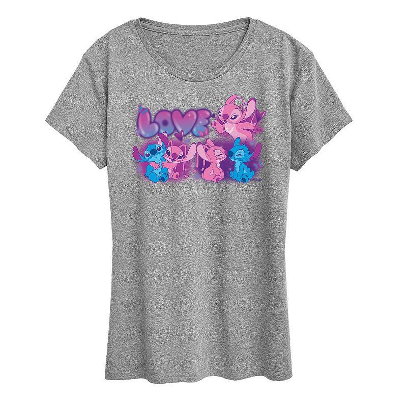 Disney's Lilo & Stitch Women's Love Grid Graphic Tee,  Product Image