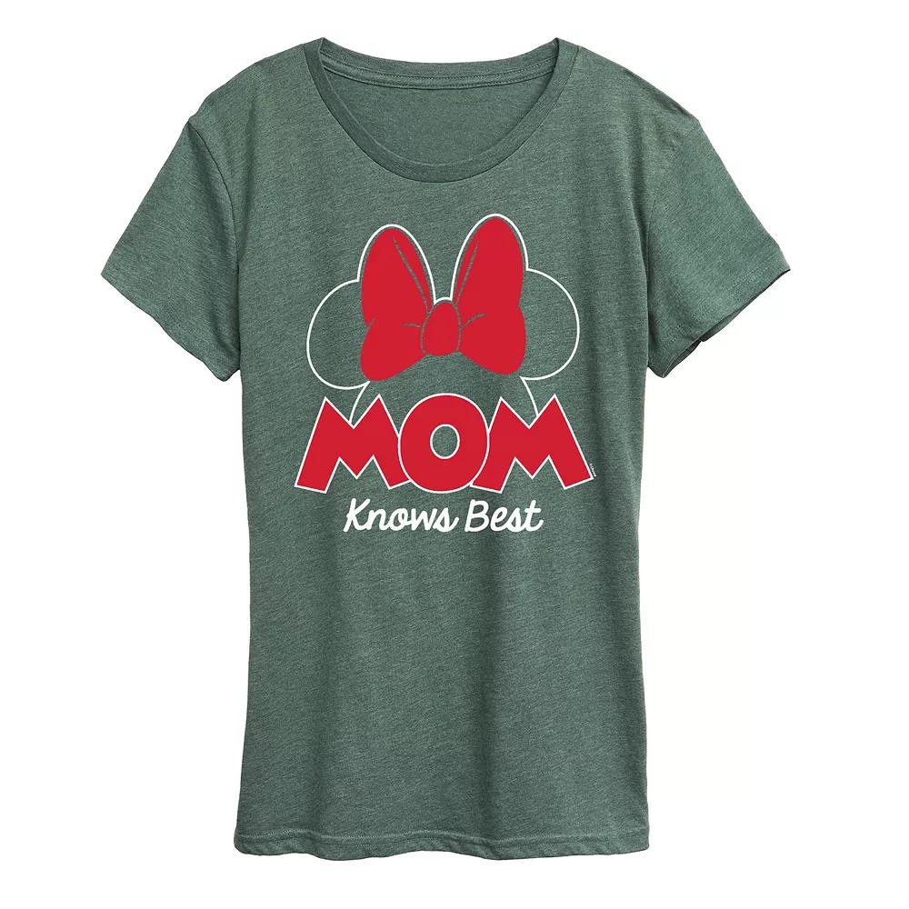 Disney's Minnie Mouse Women's Mom Knows Best Graphic Tee,  Product Image