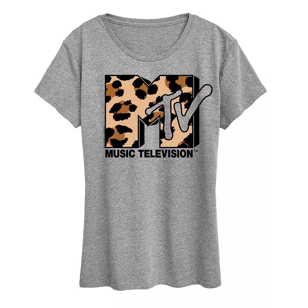 Women's MTV Leopard Art Graphic Tee,  Product Image