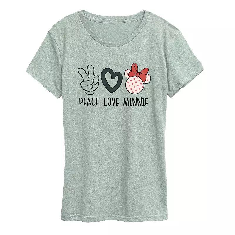 Disney's Minnie Mouse Women's Peace Love Graphic Tee,  Product Image