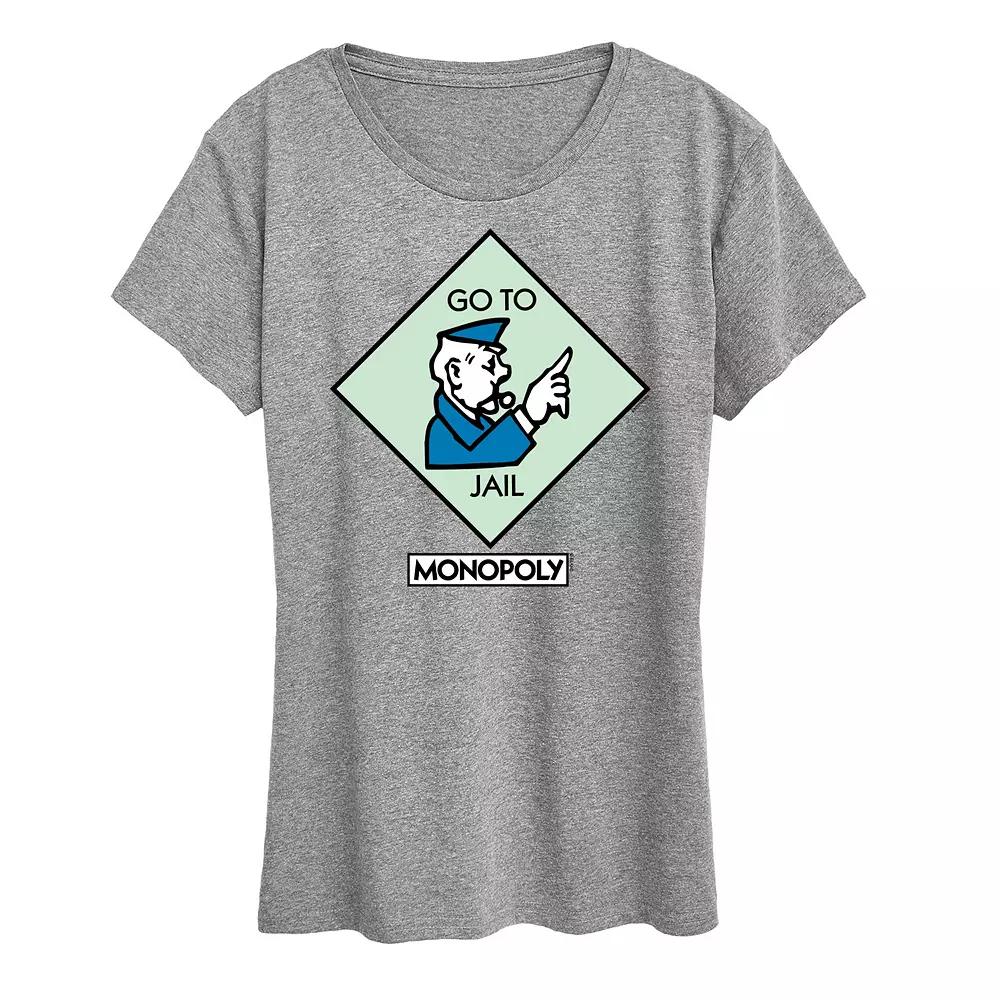 Women's Monopoly Go To Jail Square Graphic Tee by Hasbro,  Product Image