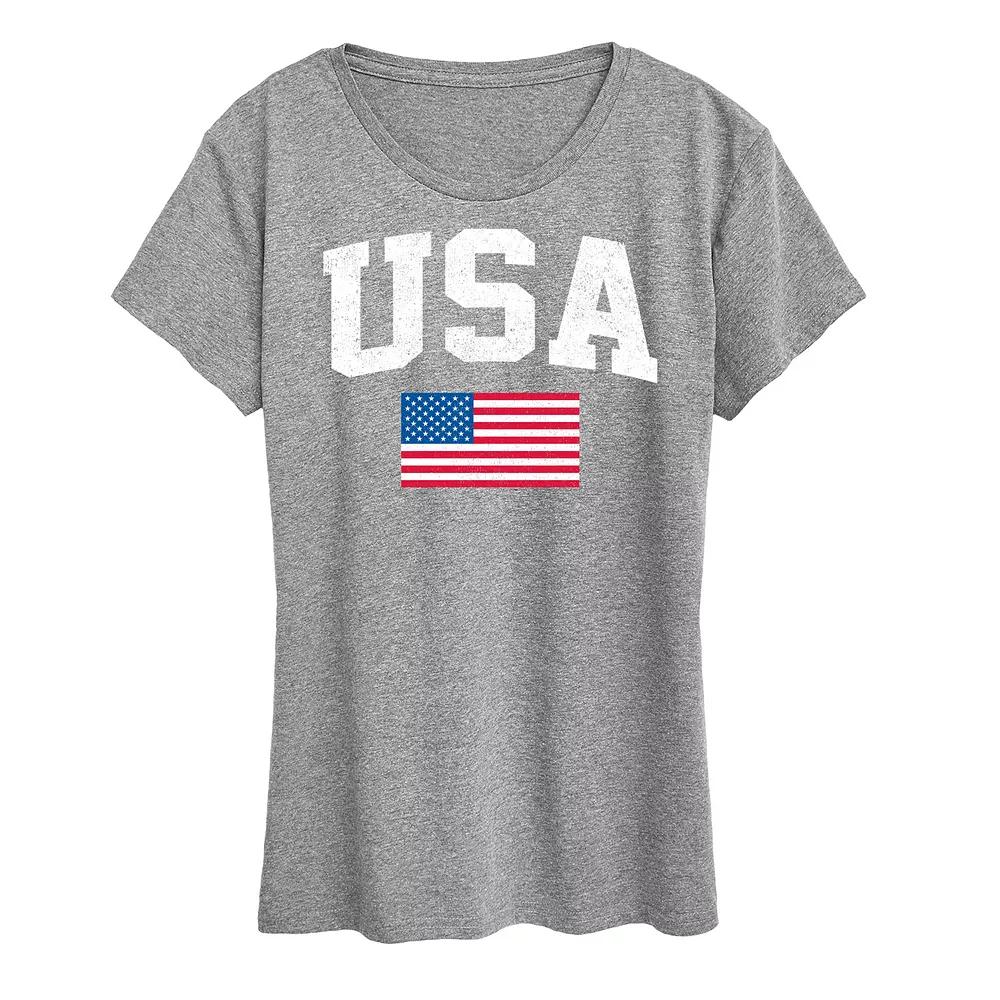 Women's USA Flag Graphic Tee,  Product Image