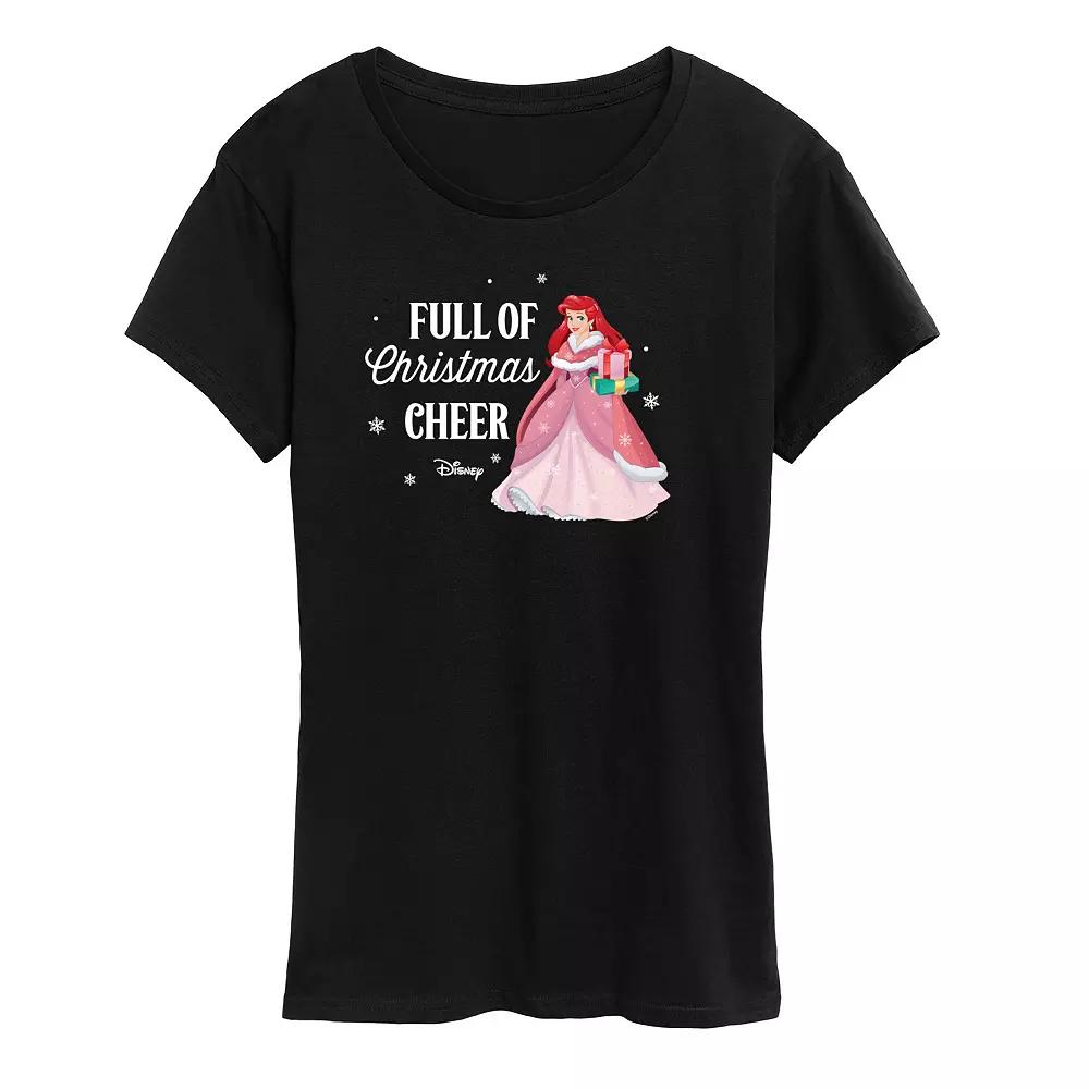 Disney Princess Ariel Women's "Full Of Christmas Cheer" Graphic Tee, Girl's,  Product Image
