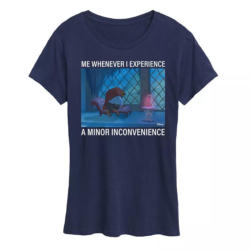 Disney's Beauty and the Beast Women's Minor Inconvenience Meme Graphic Tee,  Product Image