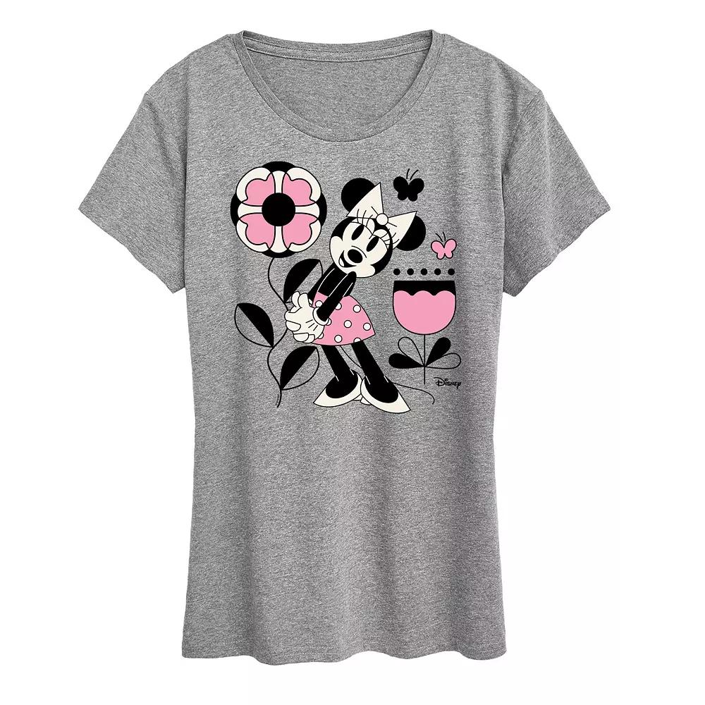 Disney's Minnie Mouse Flower Butterfly Graphic Tee, Women's,  Product Image