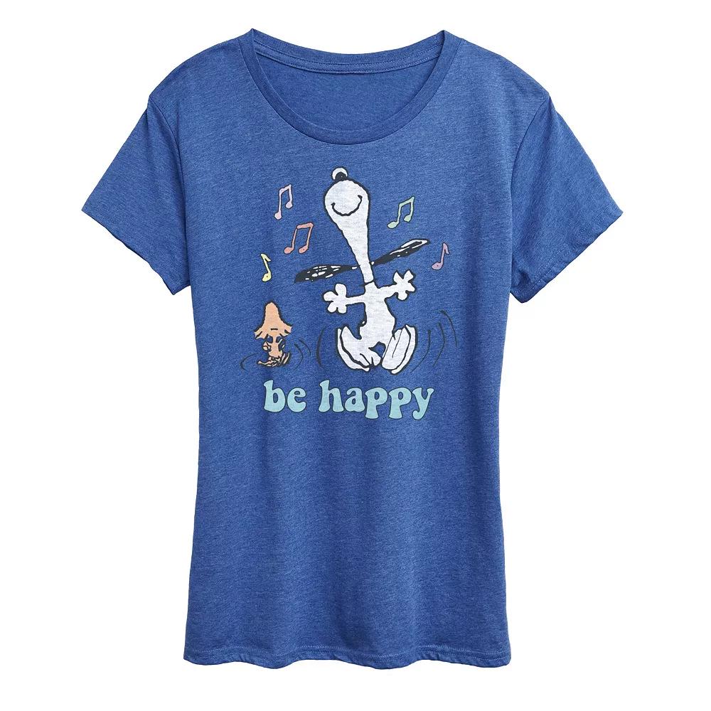 Women's Peanuts Be Happy Graphic Tee, Girl's,  Product Image
