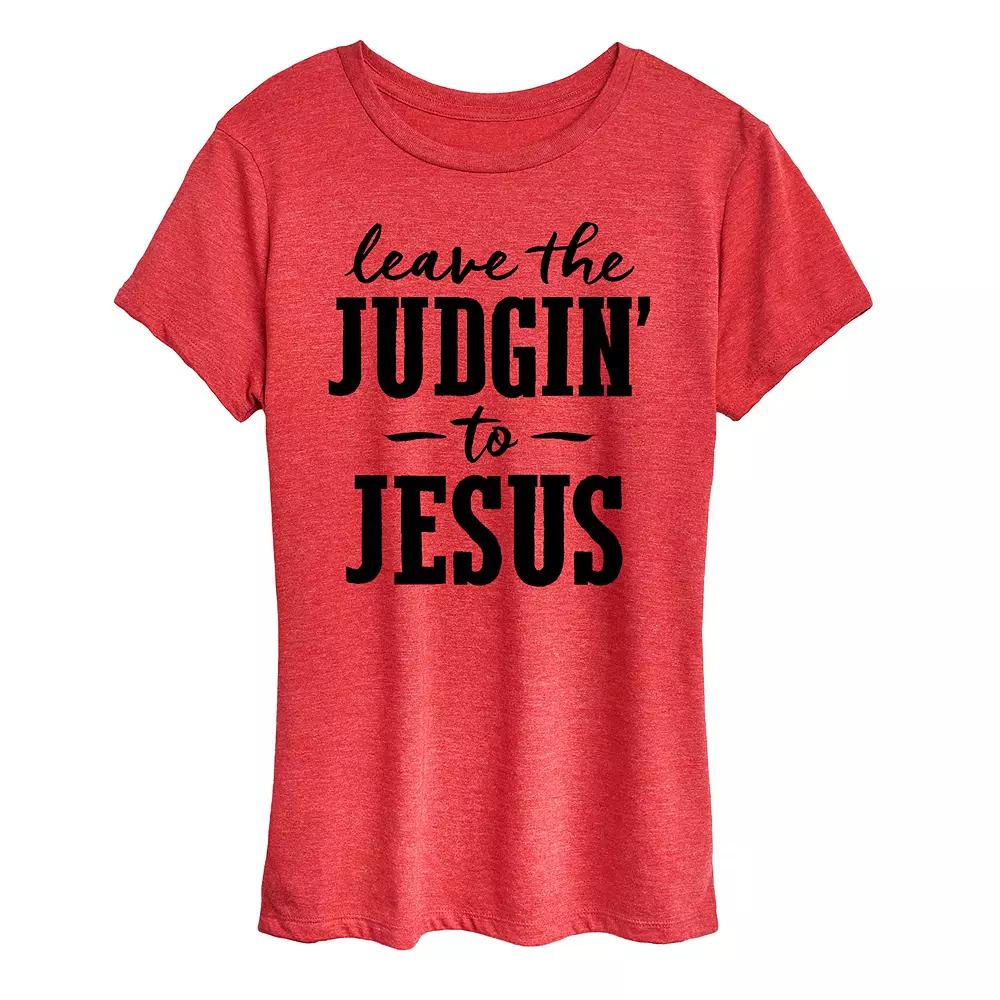 Women's Leave The Judgin' To Jesus Graphic Tee, Girl's,  Product Image