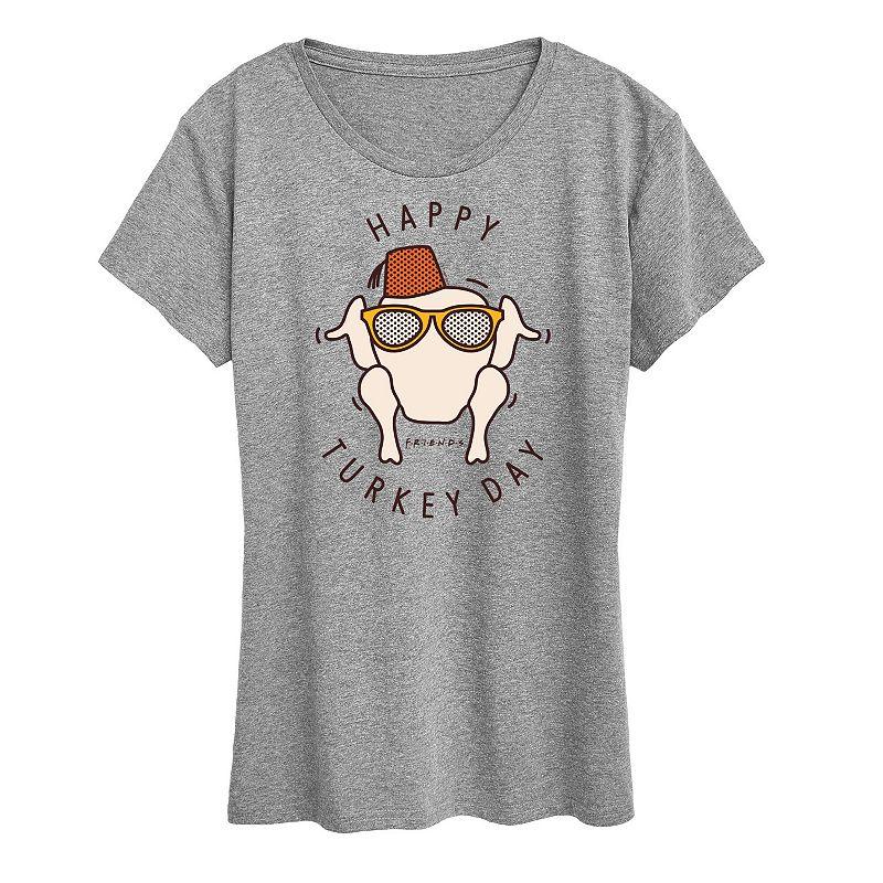 Women's Friends Happy Turkey Day Graphic Tee, Girl's,  Product Image