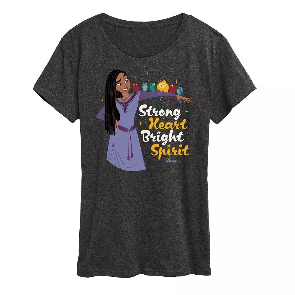 Disney's Wish Asha and Star Women's Strong Heart Graphic Tee, Girl's,  Product Image