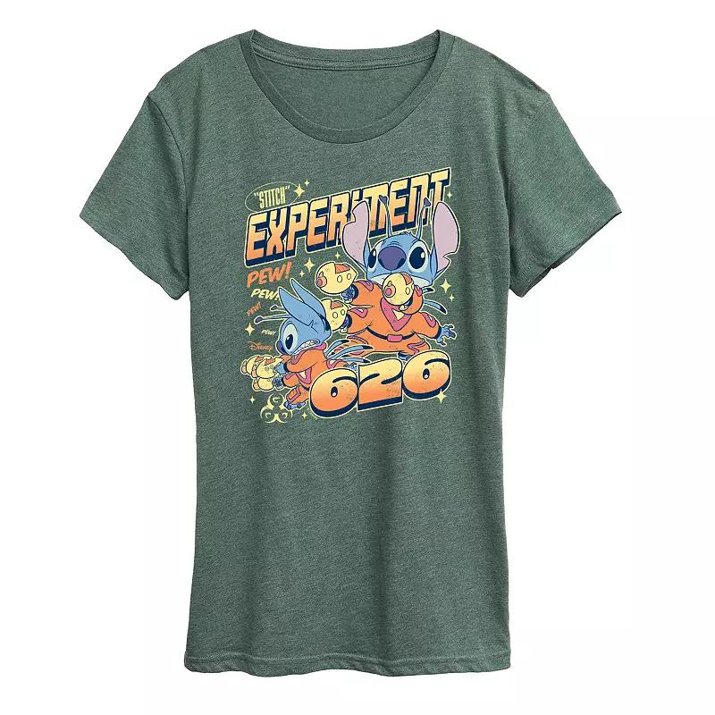Disneys Lilo & Stitch Womens Experiment 626 Graphic Tee Grey Blue Product Image