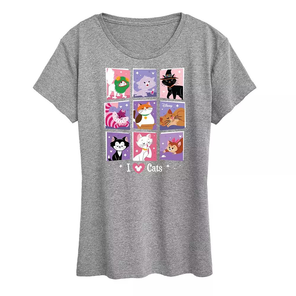 Disney Cats Women's Grid Graphic Tee, Girl's,  Product Image