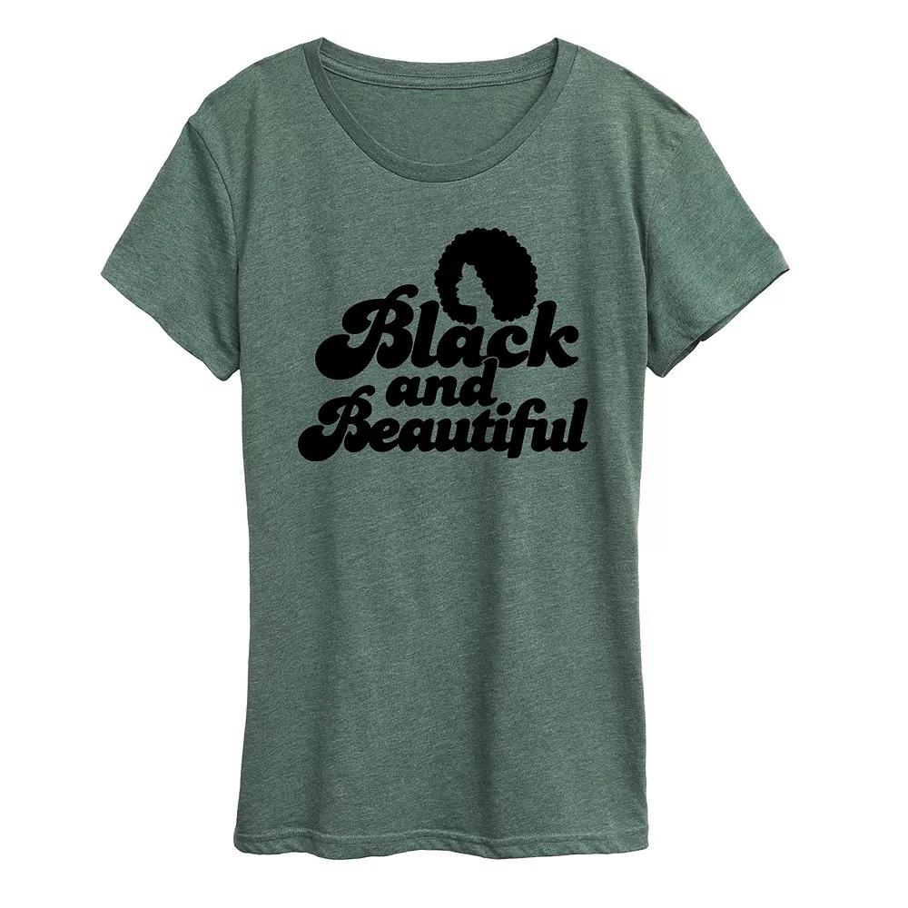 Plus Black and Beautiful Graphic Tee, Women's,  Product Image