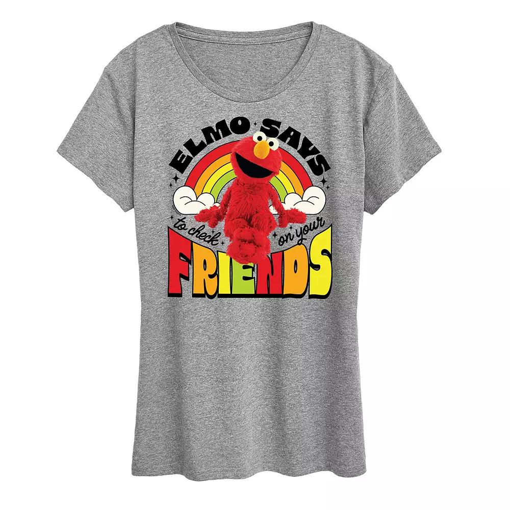 Women's Sesame Street Elmo Check On Friends Graphic Tee,  Product Image