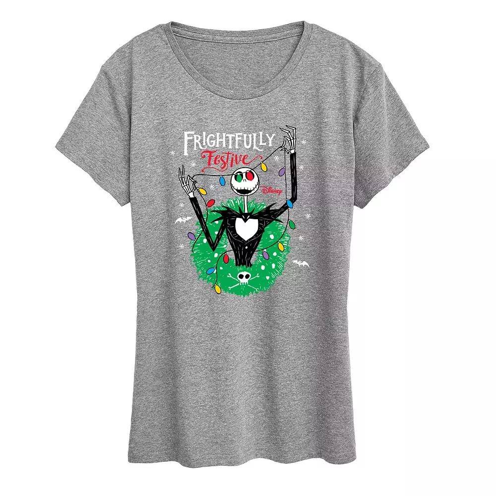 Disney's Nightmare Before Christmas Women's Festive Graphic Tee, Girl's,  Product Image