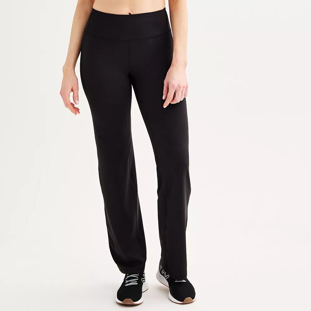 Womens Tek Gear Essential Soft High-Rise Bootcut Pants in Regular & Plus Size Blue Romance Product Image