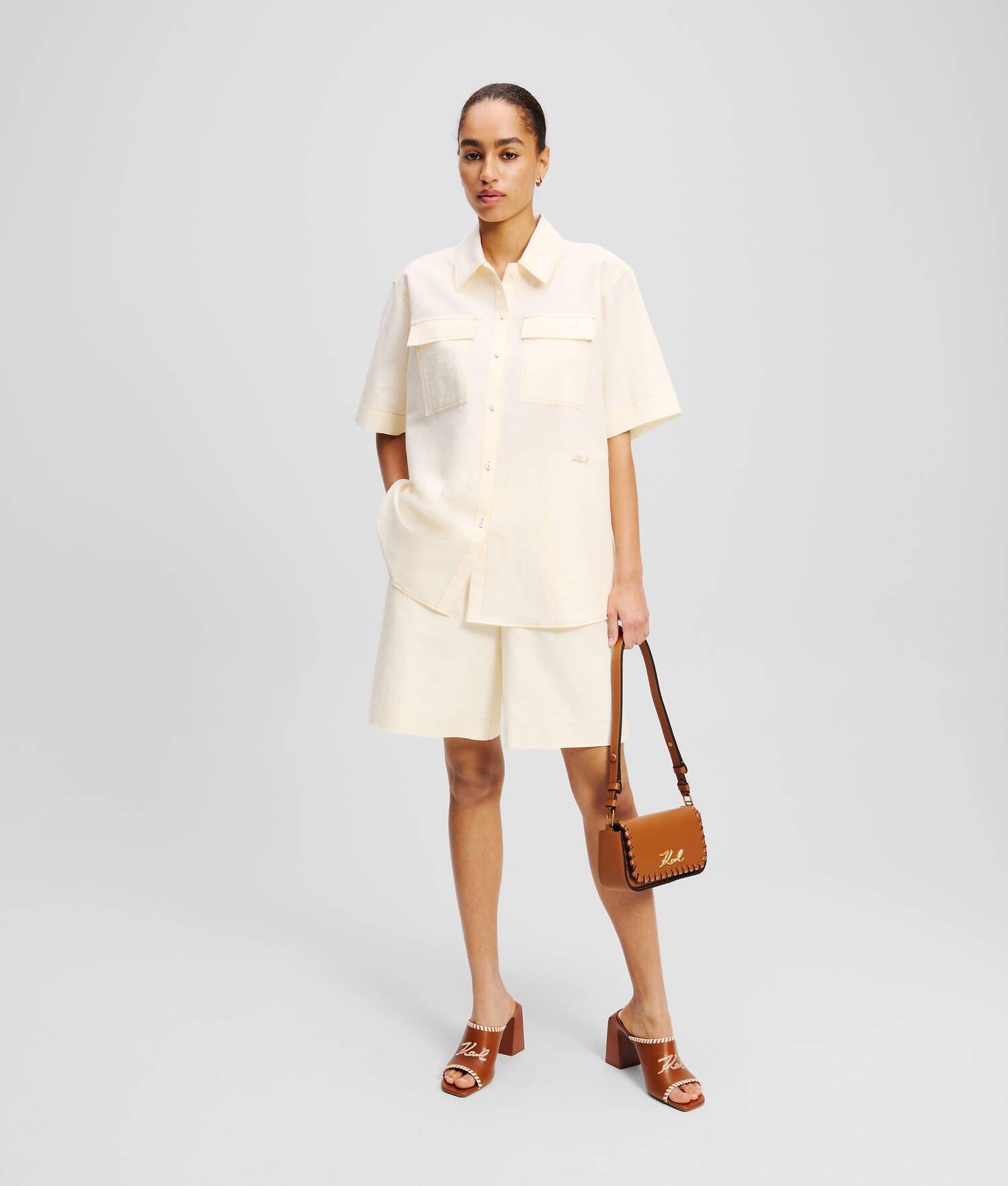 LINEN-BLEND SHORTS Product Image