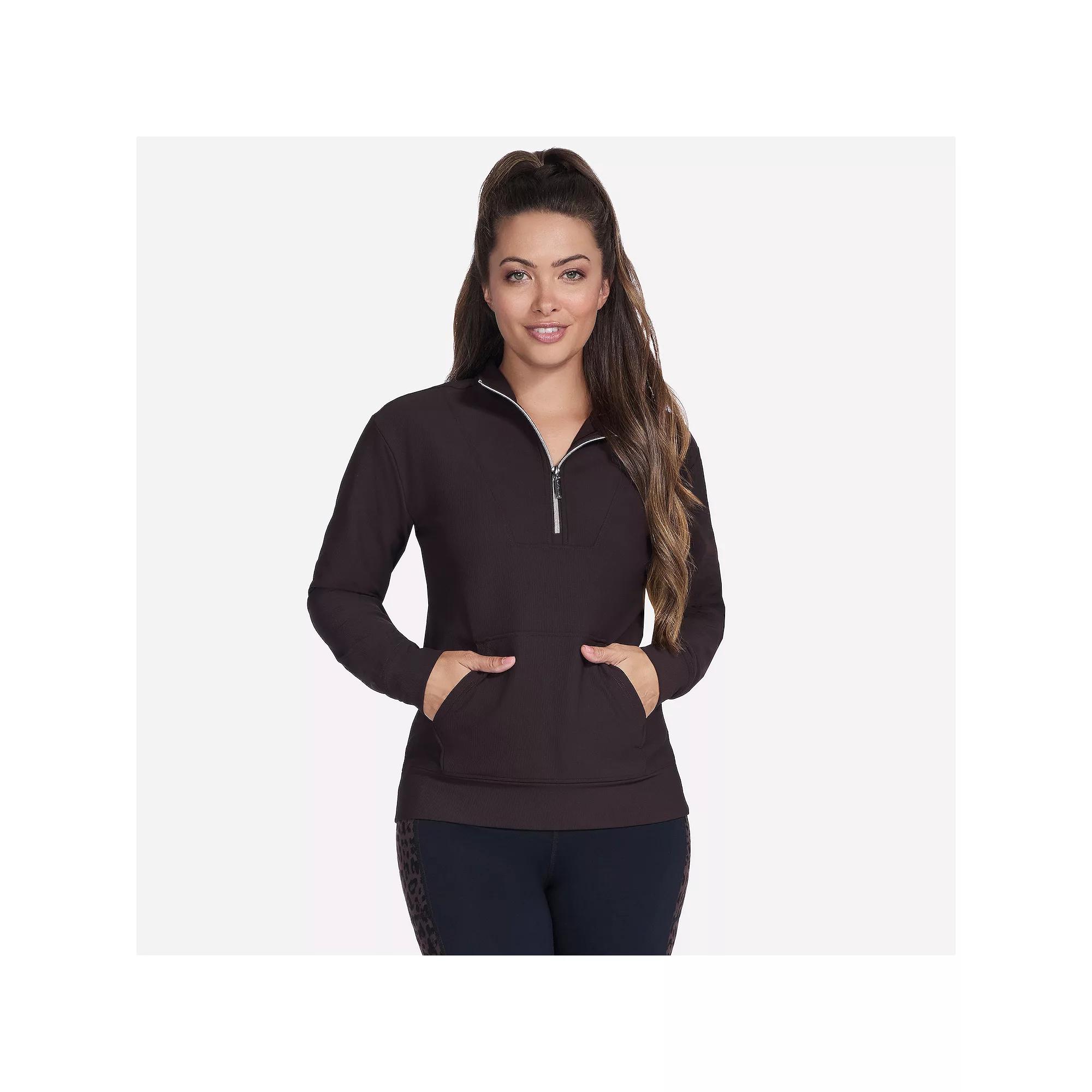 Women's Skechers® GO LUXE Rib Fleece-Lined Quarter-Zip Pullover,  Product Image