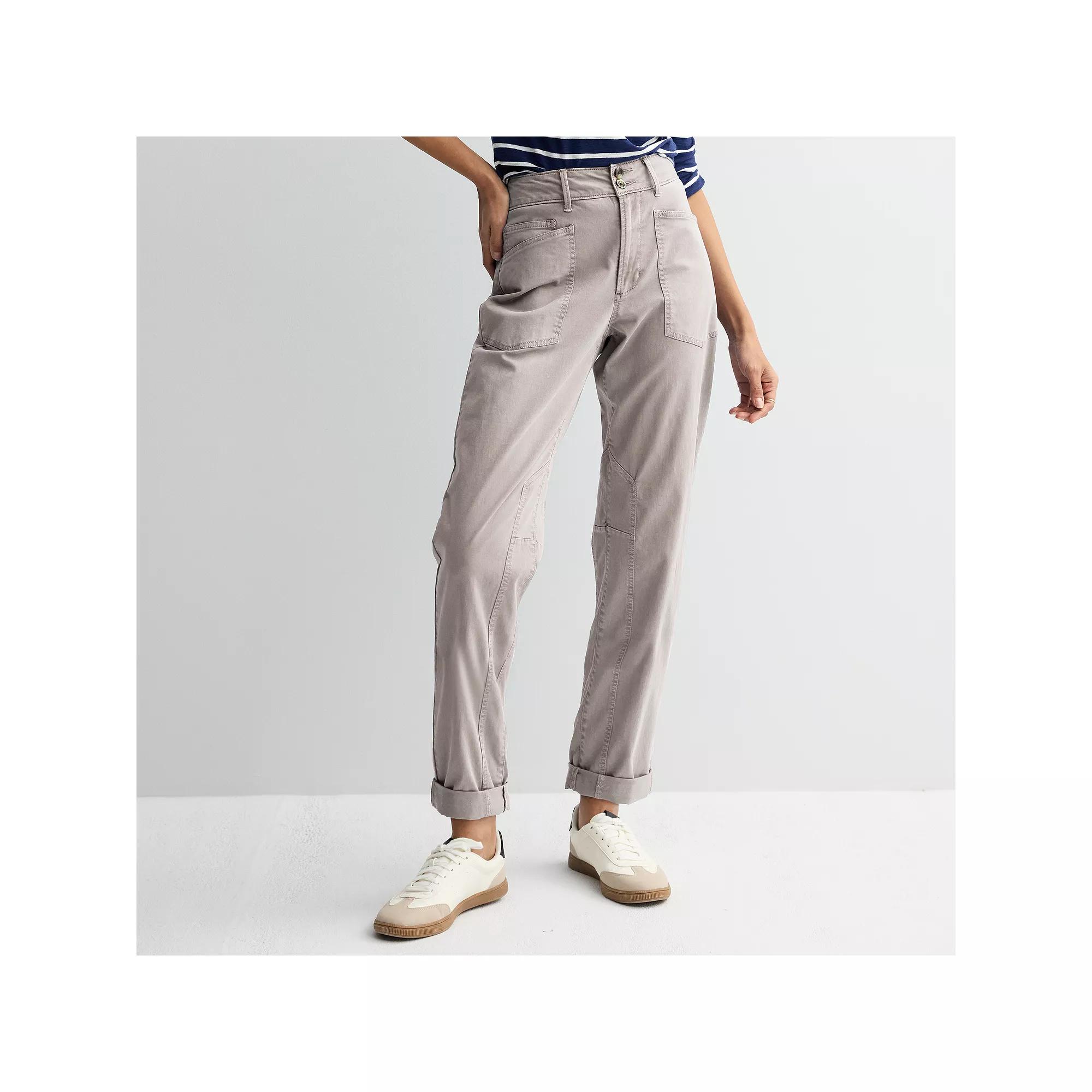 Women's Sonoma Goods For Life® Utility Fashion Pants, Size: 10, Cloud Animal Product Image