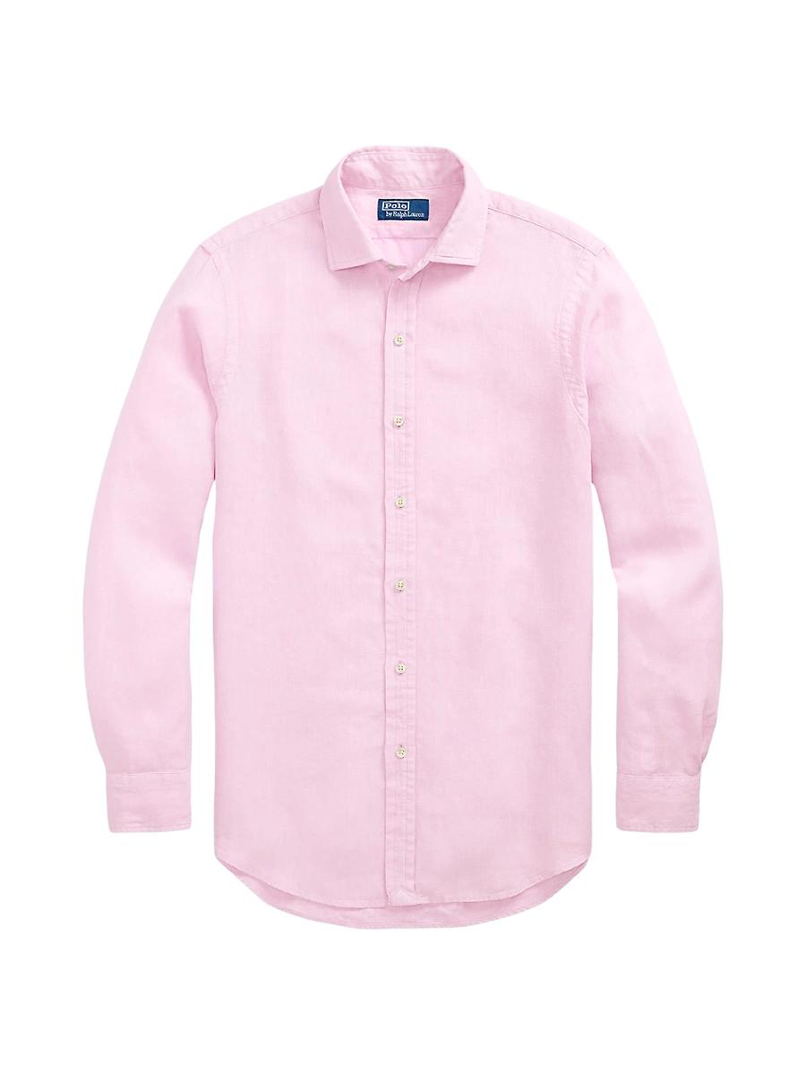 Mens Classic-Fit Linen Shirt Product Image