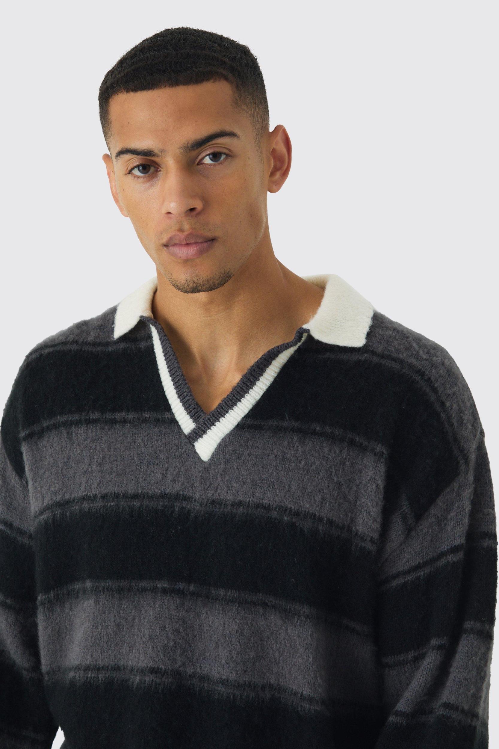 Oversized Brushed Knit Official Football Top | boohooMAN USA Product Image