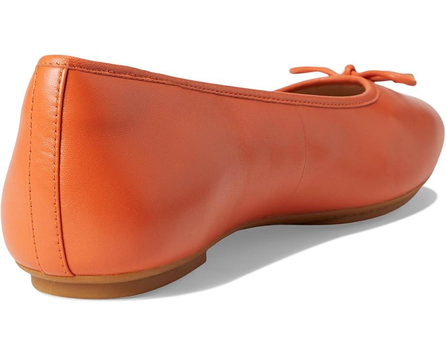 Delicato Bow Soft Metallic-Leather Ballerinas Product Image