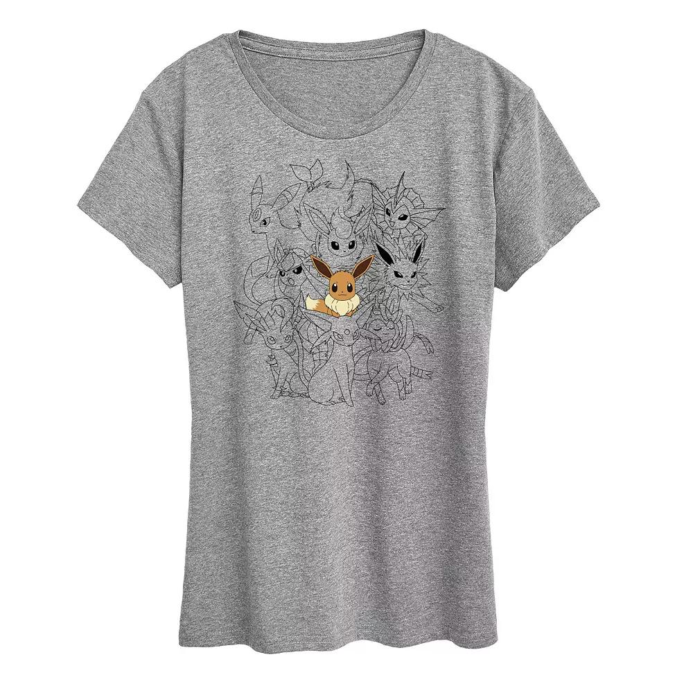 Women's Pokemon Eevee Group Graphic Tee, Girl's,  Product Image