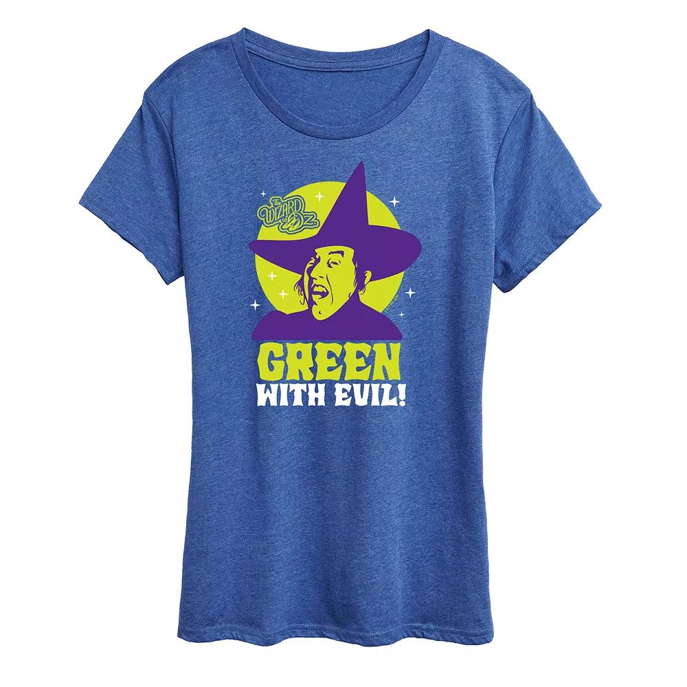 Women's The Wizard Of Oz Green Evil Graphic Tee,  Product Image