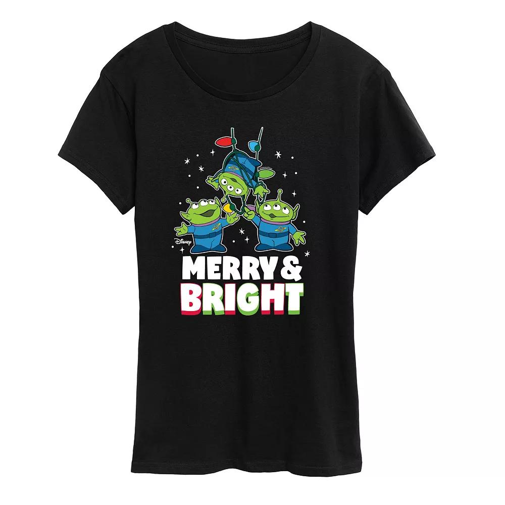 Disney / Pixar's Toy Story Women's Merry And Bright Graphic Tee, Girl's,  Product Image