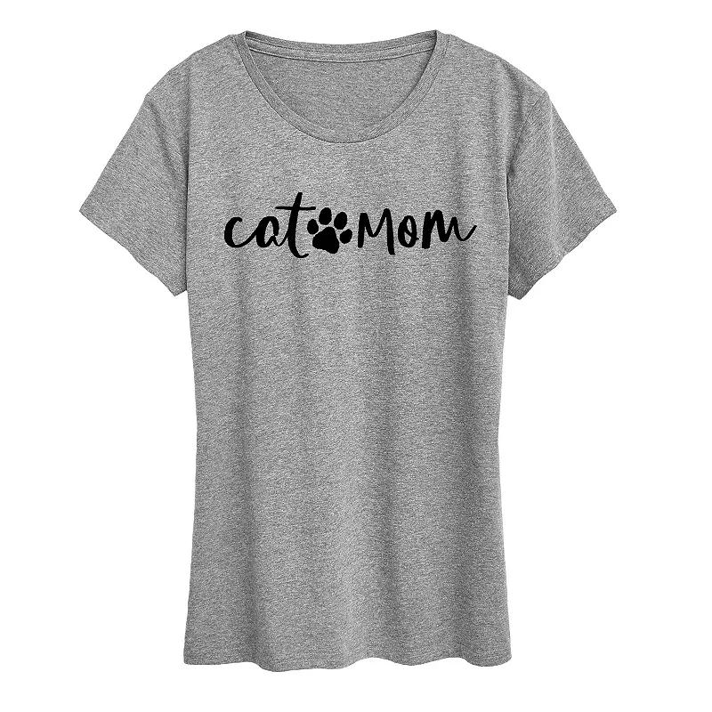 Women's Cat Mom Graphic Tee, Girl's,  Product Image