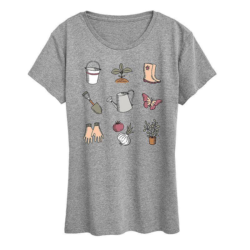 Women's Gardening Grid Graphic Tee,  Product Image
