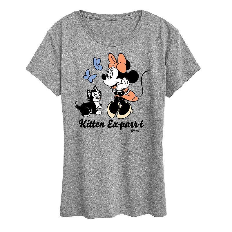 Disney's Minnie Mouse & Figaro Women's Kitten Expurrt Graphic Tee, Girl's,  Product Image