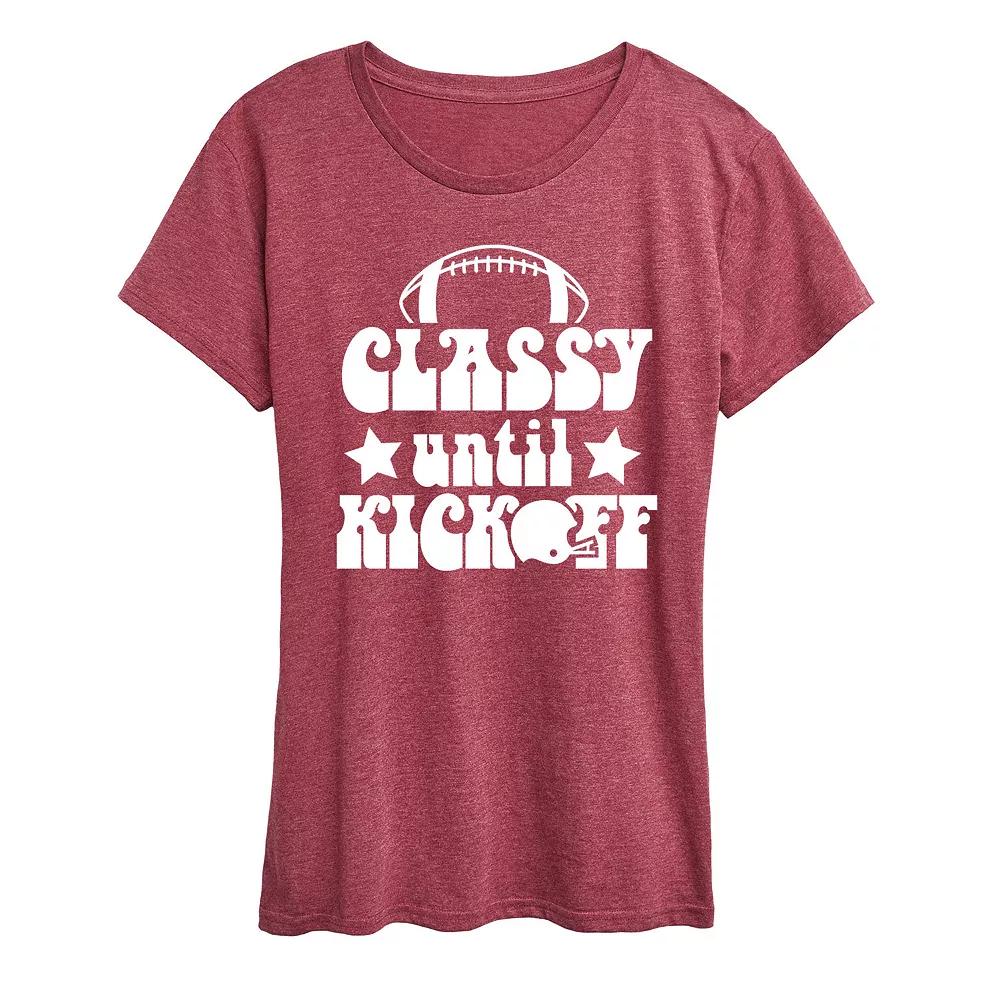 Women's Classy Until Kickoff Graphic Tee, Girl's,  Product Image